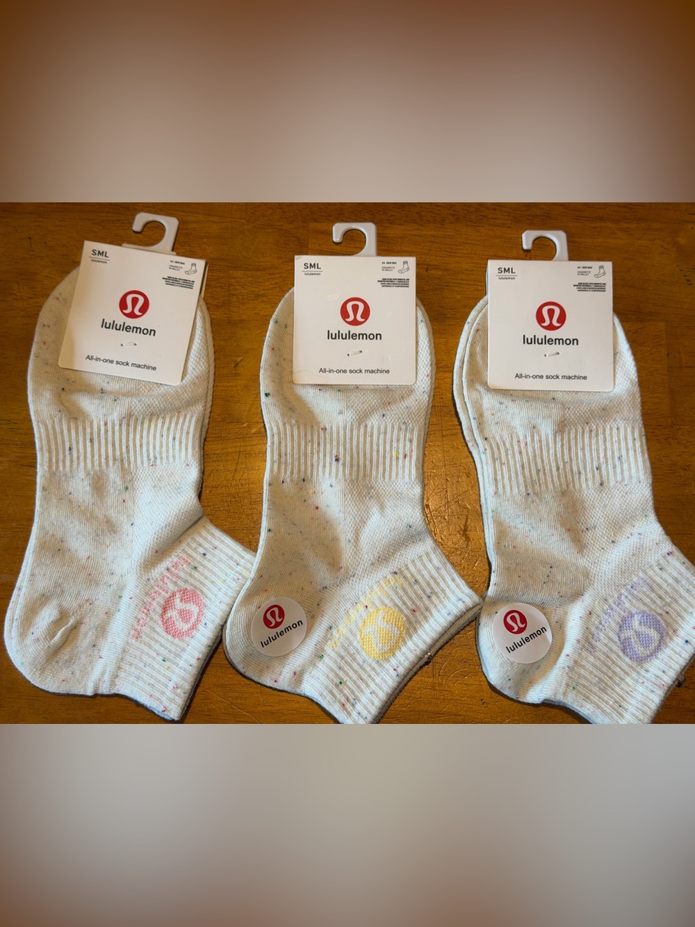 (3) Pair Lululemon socks size small NWT